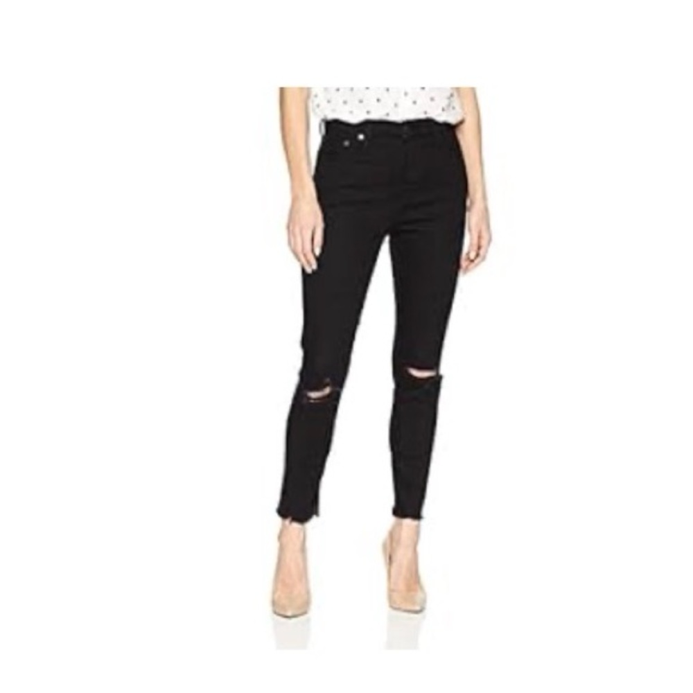 Levi's Black Wedgie Skinny Distressed Jeans